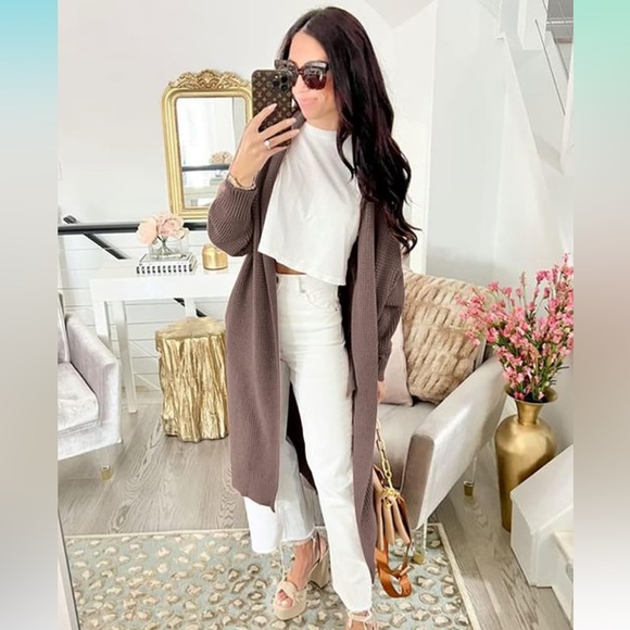 Lillusory Brown maxi cardigan - Picture 3 of 8